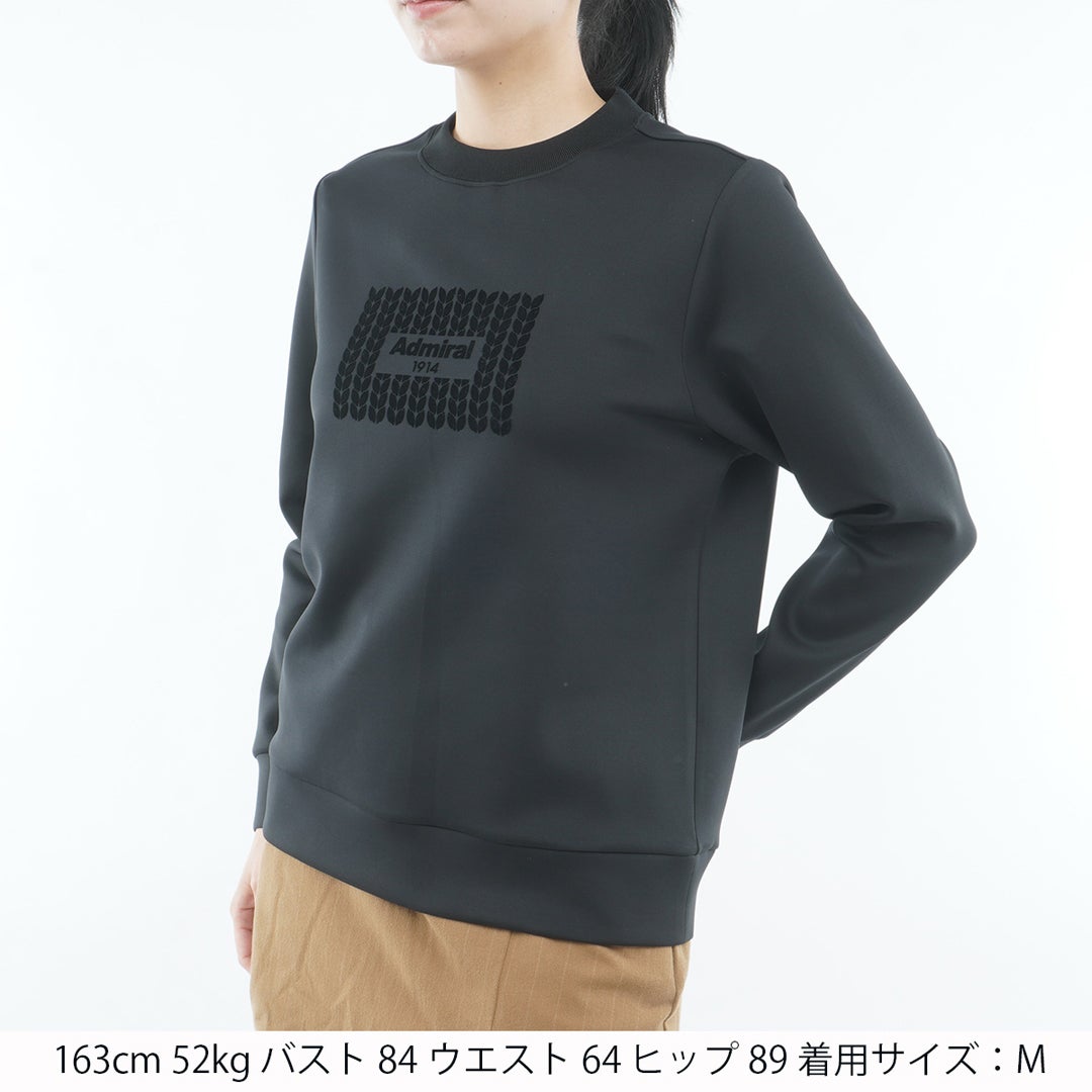 [アドミラル ゴルフ]　Admiral GOLF　レディース ダンボール クルーネックプルオーバー　ブラック　詳細1