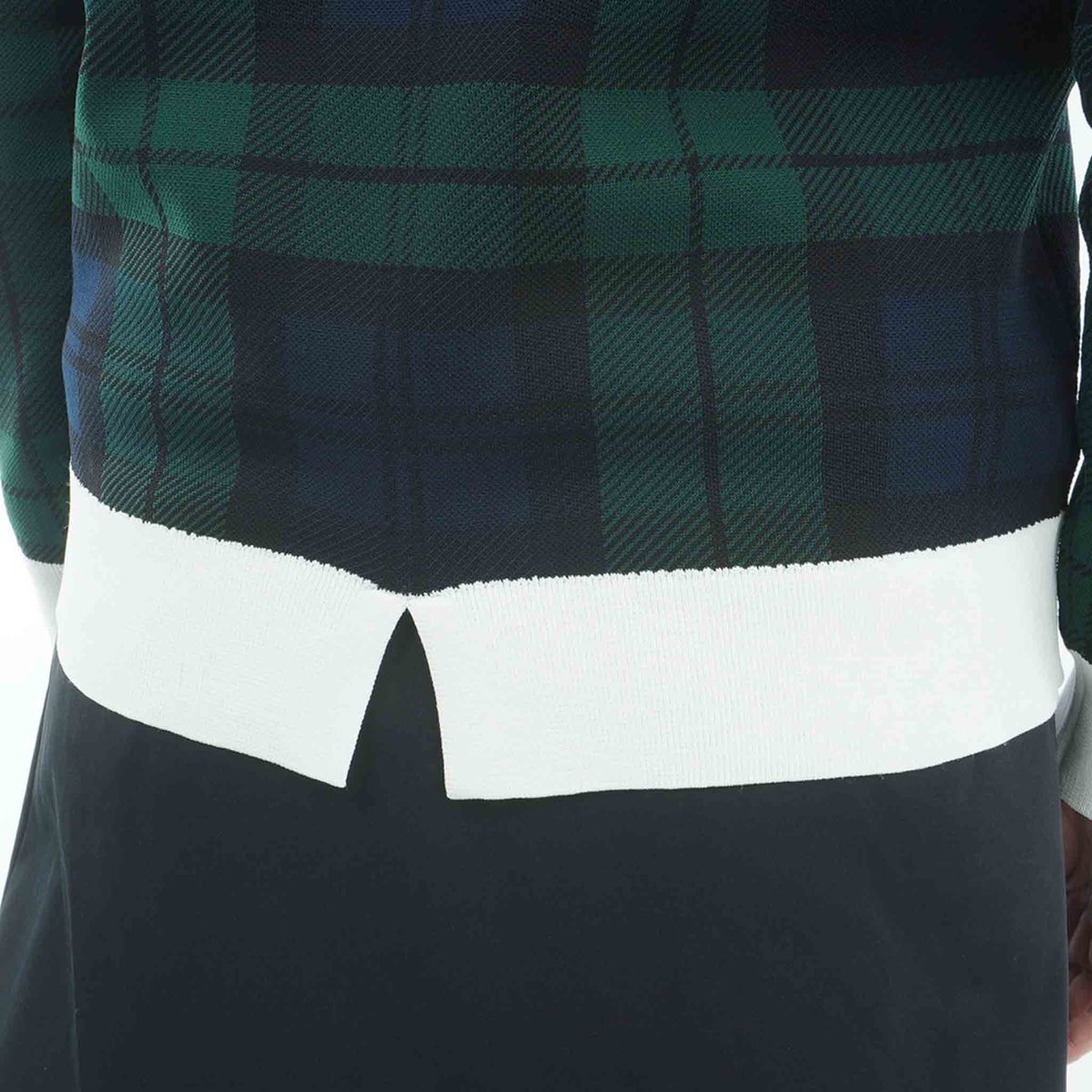 [アドミラル ゴルフ] Admiral GOLF レディース 長袖ジャカード クルーセーター ADLA658 ネイビー×グリーン　詳細5