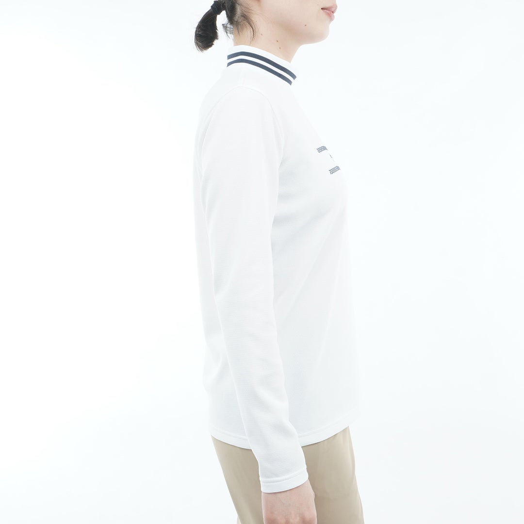 [アドミラル ゴルフ] Admiral GOLF レディース カラタッチ 長袖モックシャツ ADLA661 ホワイト　詳細4