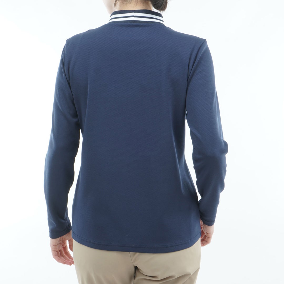 [アドミラル ゴルフ] Admiral GOLF レディース カラタッチ 長袖モックシャツ ADLA661 ネイビー　詳細2