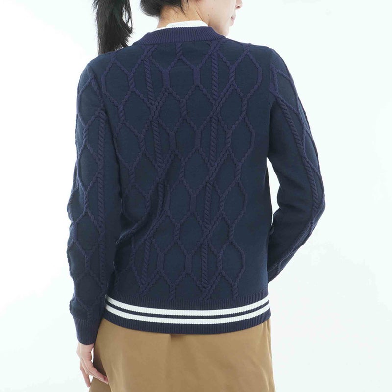 [アドミラル ゴルフ]　Admiral GOLF　レディース ケーブル ボトルネックセーター　ADLA663　ネイビー　詳細2