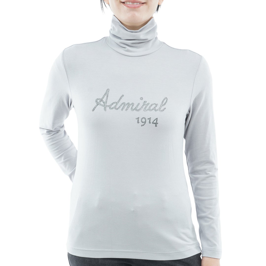 [アドミラル ゴルフ] Admiral GOLF レディース スエード起毛 タートルネックシャツ ADLA665 ライトグレー　詳細