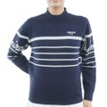 [アドミラル ゴルフ]　Admiral GOLF　レディース ボーダー ハイネックセーター　ADLA666　ネイビー　詳細