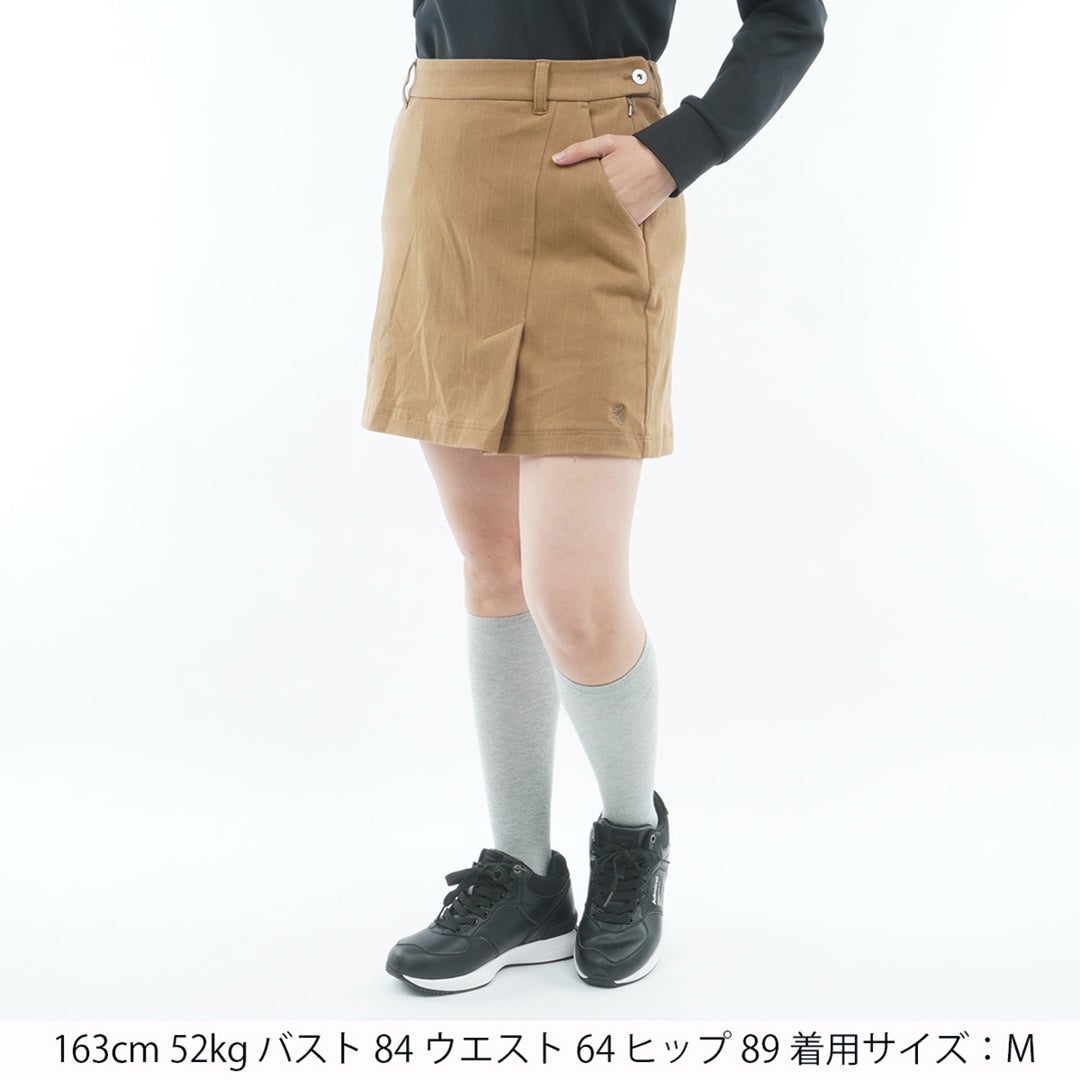 [アドミラル ゴルフ]Admiral GOLF レディース ストライプ タックスカート ADLA667 ベージュ　詳細1