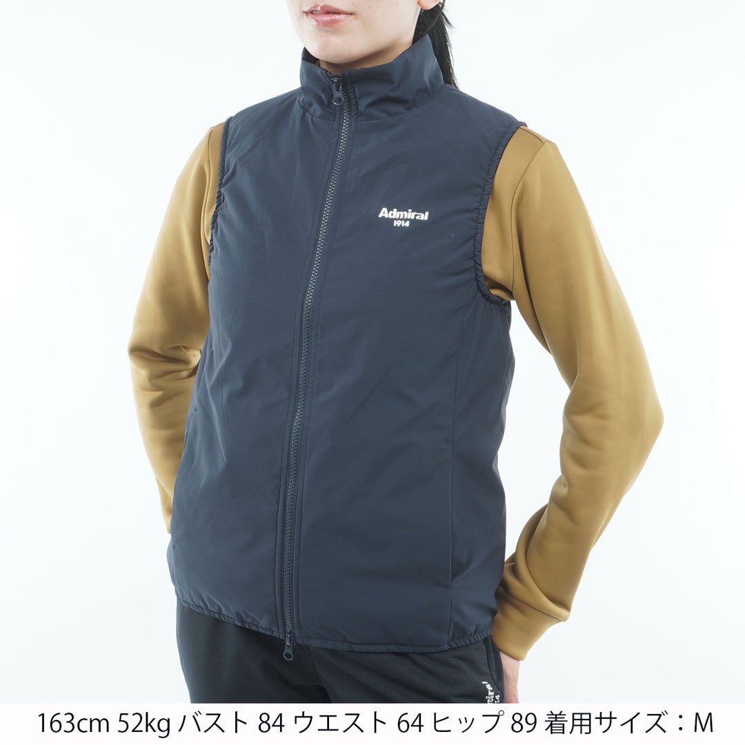 [アドミラル ゴルフ] Admiral GOLF レディース エアポカ 中綿ベスト ADLA669 ネイビー　詳細1