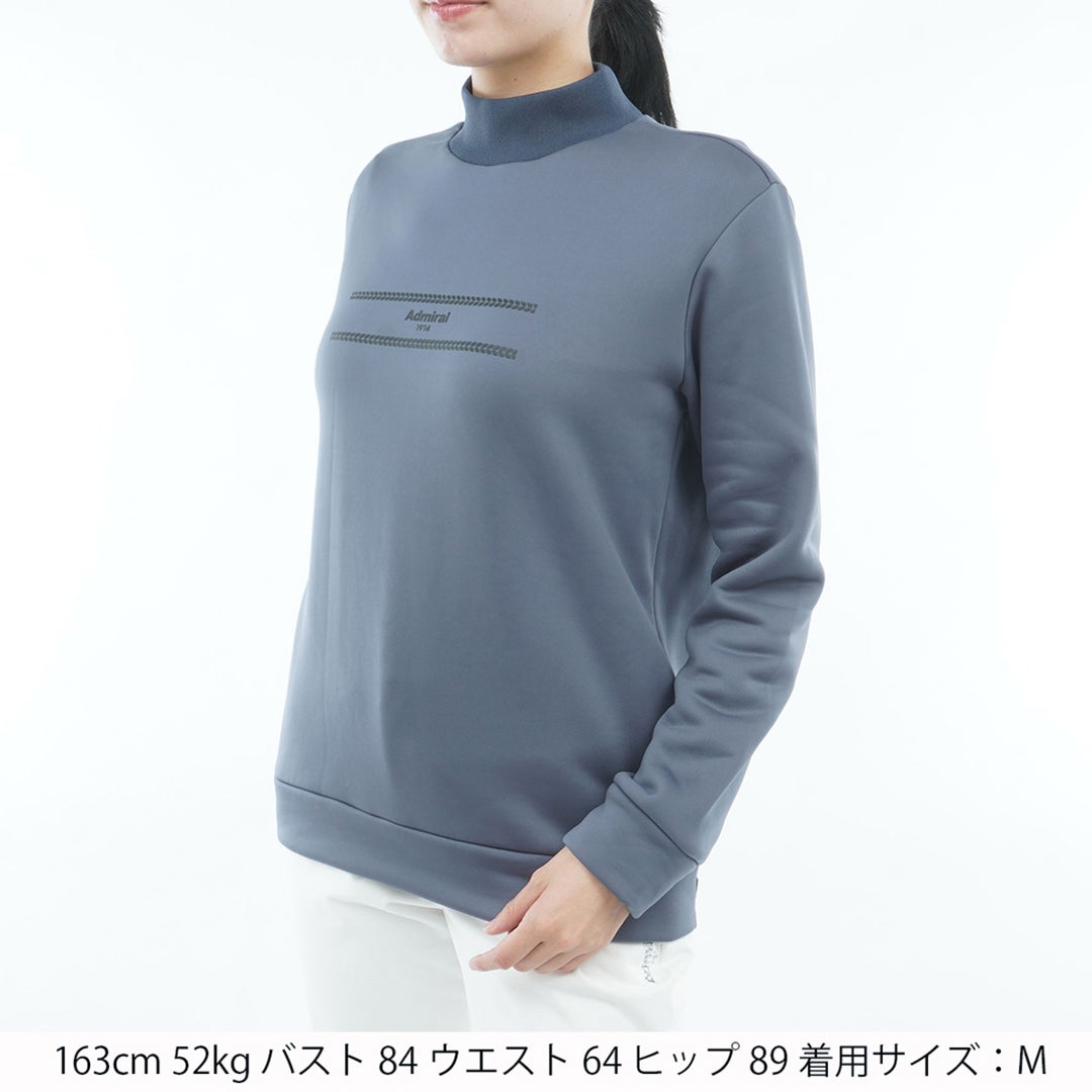 [アドミラル ゴルフ]Admiral GOLF レディース カルイシ ボトルネック プルオーバー ADLA671 グレー　詳細1