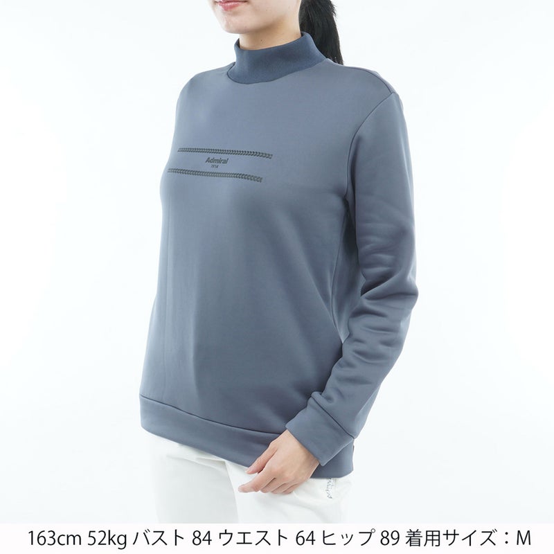 [アドミラル ゴルフ]Admiral GOLF レディース カルイシ ボトルネック プルオーバー ADLA671 グレー　詳細1