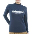 [アドミラル ゴルフ] Admiral GOLF レディース ロゴジャガード 長袖モックシャツ ADLA672 ネイビー　詳細
