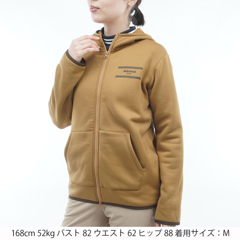 [アドミラル ゴルフ]Admiral GOLF レディース カルイシ フルジップパーカ ADLA673 ベージュ　詳細1