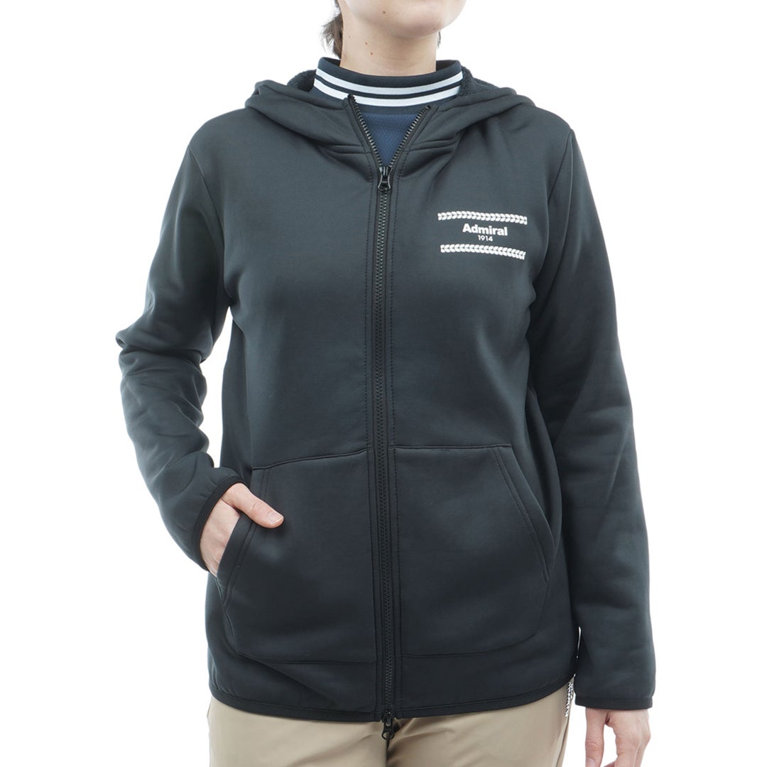 [アドミラル ゴルフ]Admiral GOLF レディース カルイシ フルジップパーカ ADLA673 ブラック　詳細