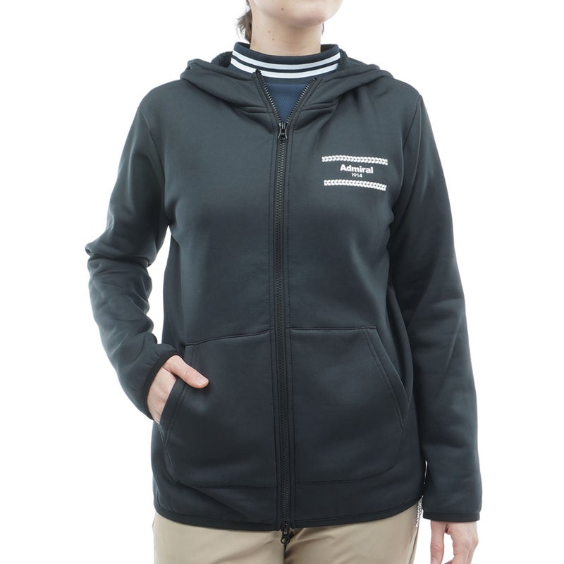 [アドミラル ゴルフ]Admiral GOLF レディース カルイシ フルジップパーカ ADLA673 ブラック　詳細