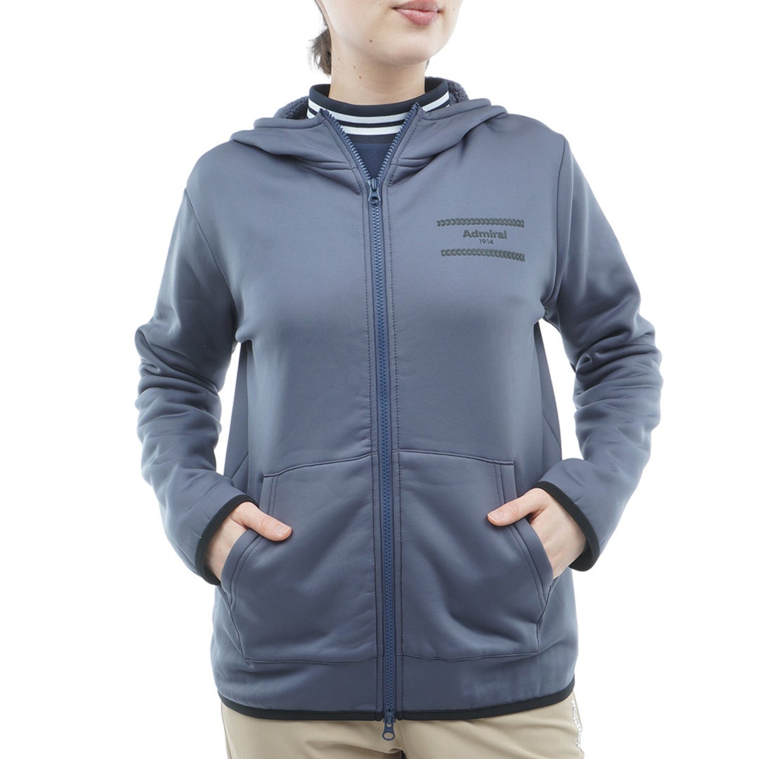 [アドミラル ゴルフ]Admiral GOLF レディース カルイシ フルジップパーカ ADLA673 グレー　詳細