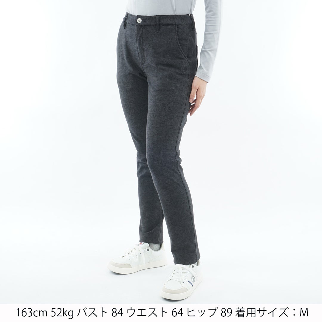 [アドミラル ゴルフ] Admiral GOLF レディース ハイテンション 裏起毛 ロングパンツ ADLA675 ブラック　詳細1