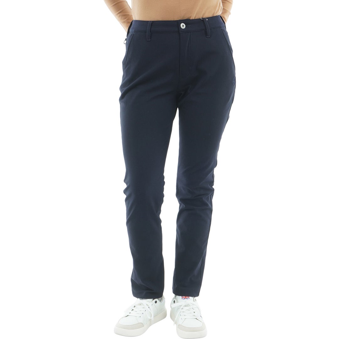 [アドミラル ゴルフ] Admiral GOLF レディース ハイテンション 裏起毛 ロングパンツ ADLA675 ネイビー　詳細