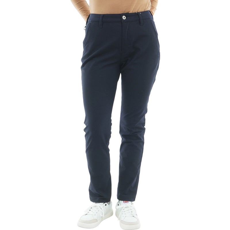[アドミラル ゴルフ] Admiral GOLF レディース ハイテンション 裏起毛 ロングパンツ ADLA675 ネイビー　詳細
