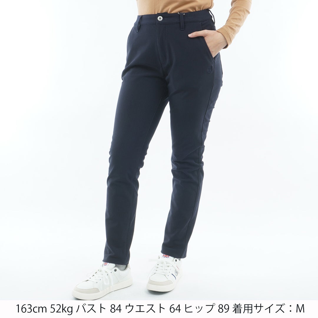 [アドミラル ゴルフ] Admiral GOLF レディース ハイテンション 裏起毛 ロングパンツ ADLA675 ネイビー　詳細1
