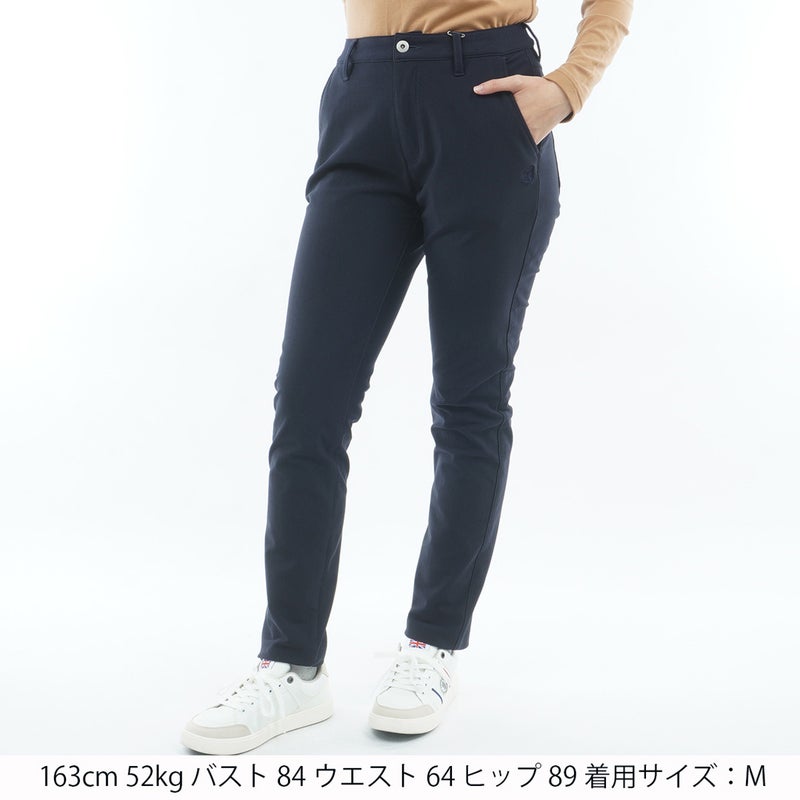 [アドミラル ゴルフ] Admiral GOLF レディース ハイテンション 裏起毛 ロングパンツ ADLA675 ネイビー　詳細1