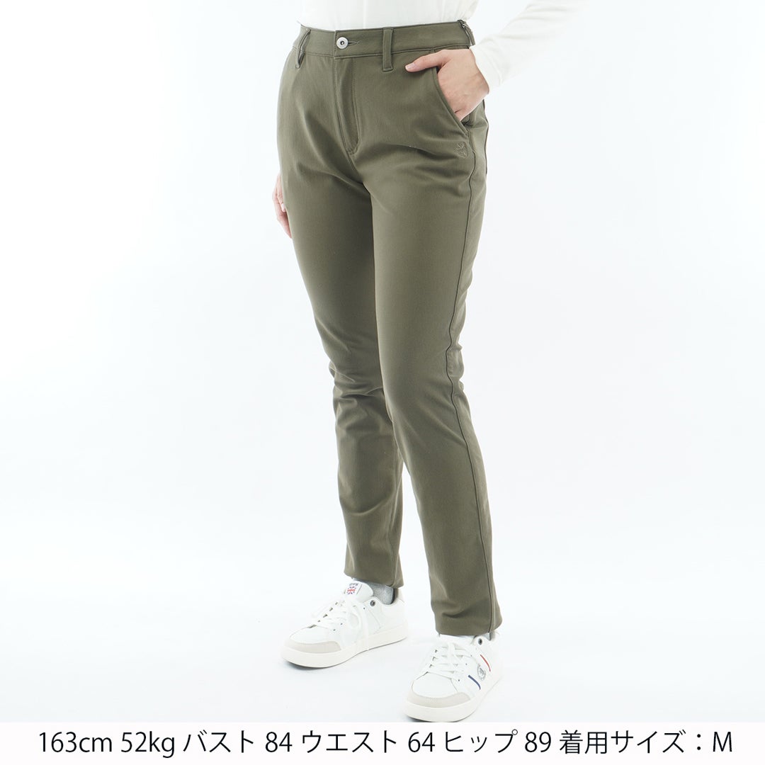 [アドミラル ゴルフ] Admiral GOLF レディース ハイテンション 裏起毛 ロングパンツ ADLA675 カーキ　詳細1