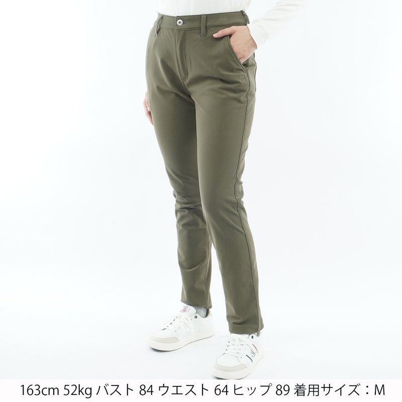 [アドミラル ゴルフ] Admiral GOLF レディース ハイテンション 裏起毛 ロングパンツ ADLA675 カーキ　詳細1