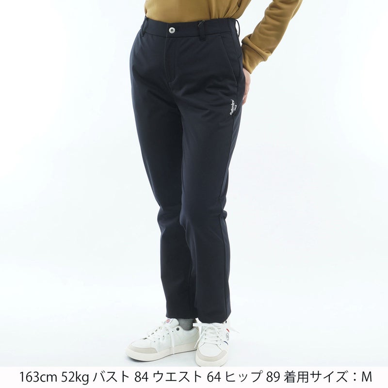 [アドミラル ゴルフ]Admiral GOLF レディース 防風 裏起毛 ロングパンツ ADLA676 ブラック　詳細1