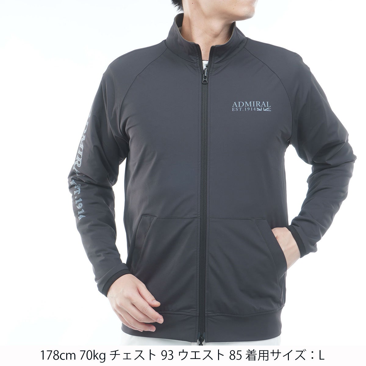 [アドミラル ゴルフ]　Admiral GOLF　メンズ リバーシブルジャケット　ブラック　詳細1