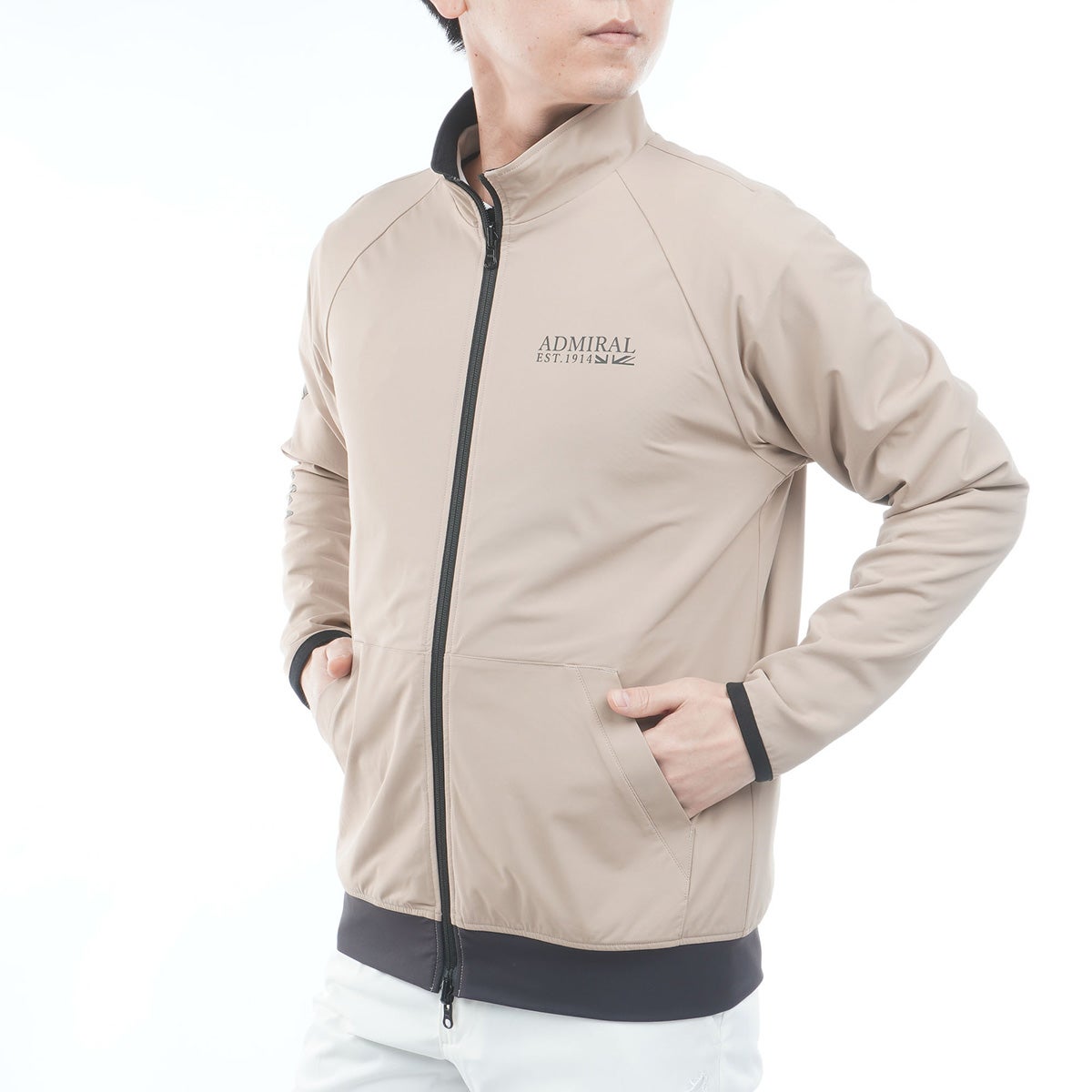 [アドミラル ゴルフ]　Admiral GOLF　メンズ リバーシブルジャケット　サンドベージュ　詳細2