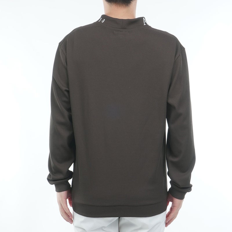 [アドミラル ゴルフ] Admiral GOLF メンズ ワッフル 長袖モックネックシャツ ADMA654 ブラウン　詳細3