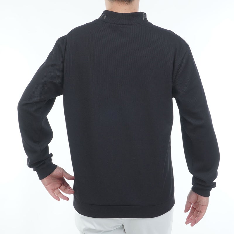 [アドミラル ゴルフ] Admiral GOLF メンズ ワッフル 長袖モックネックシャツ ADMA654 ブラック　詳細2