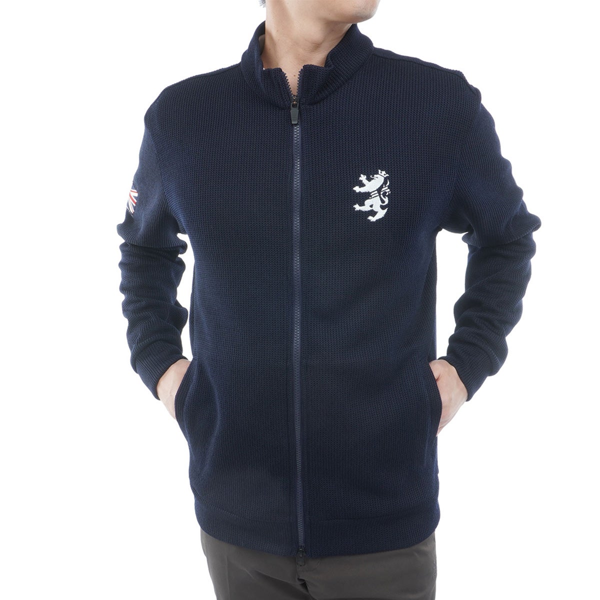 [アドミラル ゴルフ]　Admiral GOLF　メンズ ニットライク トラックジャケット　ネイビー