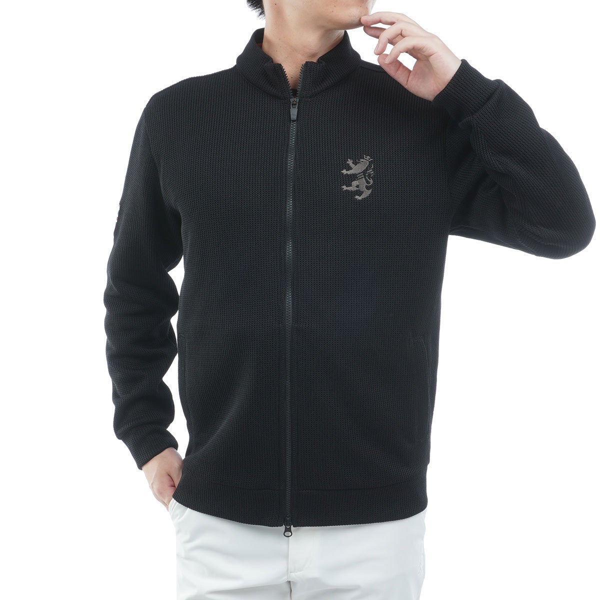 [アドミラル ゴルフ]　Admiral GOLF　メンズ ニットライク トラックジャケット　ブラック