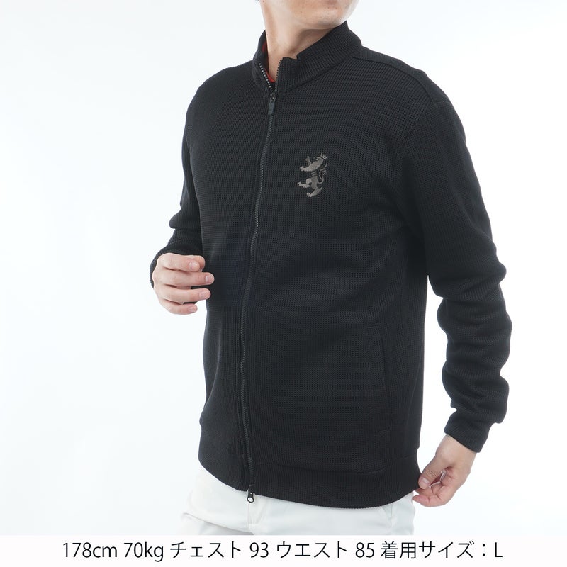[アドミラル ゴルフ]　Admiral GOLF　メンズ ニットライク トラックジャケット　ブラック　詳細1