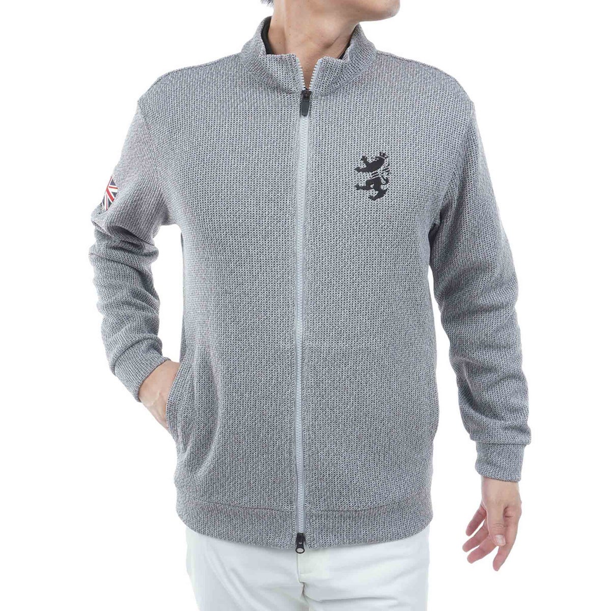 [アドミラル ゴルフ]　Admiral GOLF　メンズ ニットライク トラックジャケット　グレー