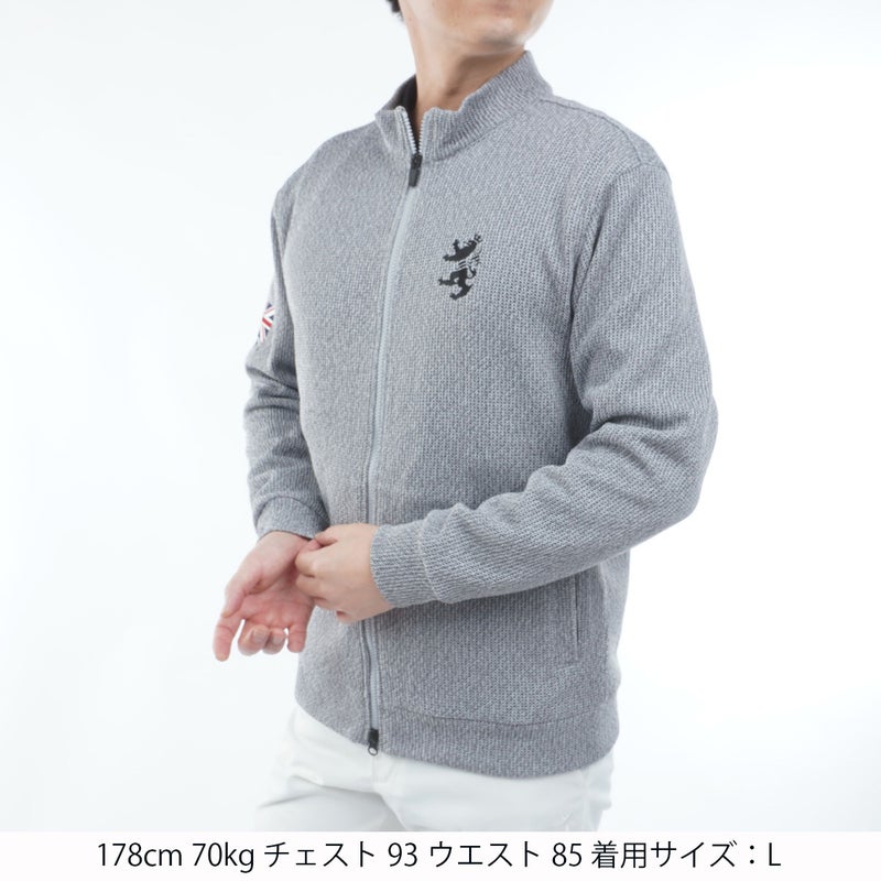 [アドミラル ゴルフ]　Admiral GOLF　メンズ ニットライク トラックジャケット　グレー　詳細1