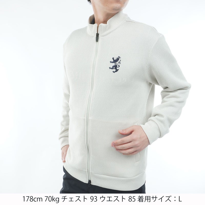 [アドミラル ゴルフ]　Admiral GOLF　メンズ ニットライク トラックジャケット　オフホワイト　詳細1