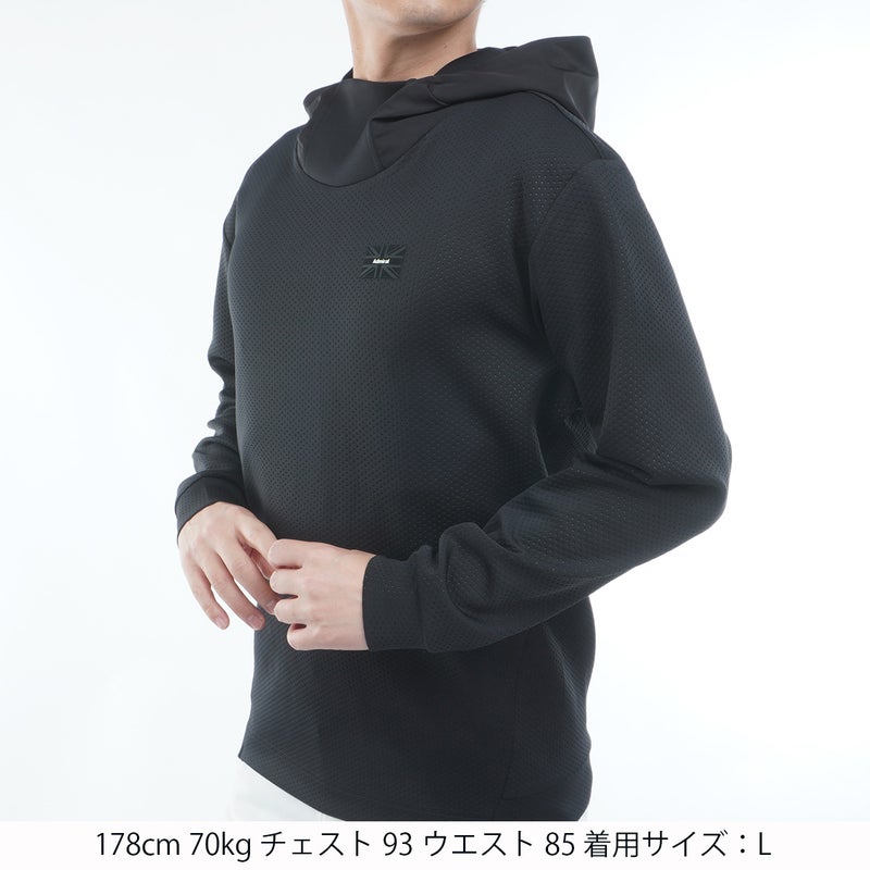 [アドミラル ゴルフ]　Admiral GOLF　メンズ ダンボールフーディー　ブラック　詳細1
