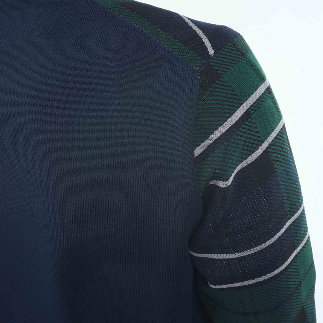 [アドミラル ゴルフ] Admiral GOLF メンズ UJ クルーネックセーター ADMA659 ネイビー×グリーン　詳細6
