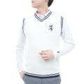 [アドミラル ゴルフ]　Admiral GOLF　メンズ ケーブル ニットベスト　ADMA660　ホワイト　詳細