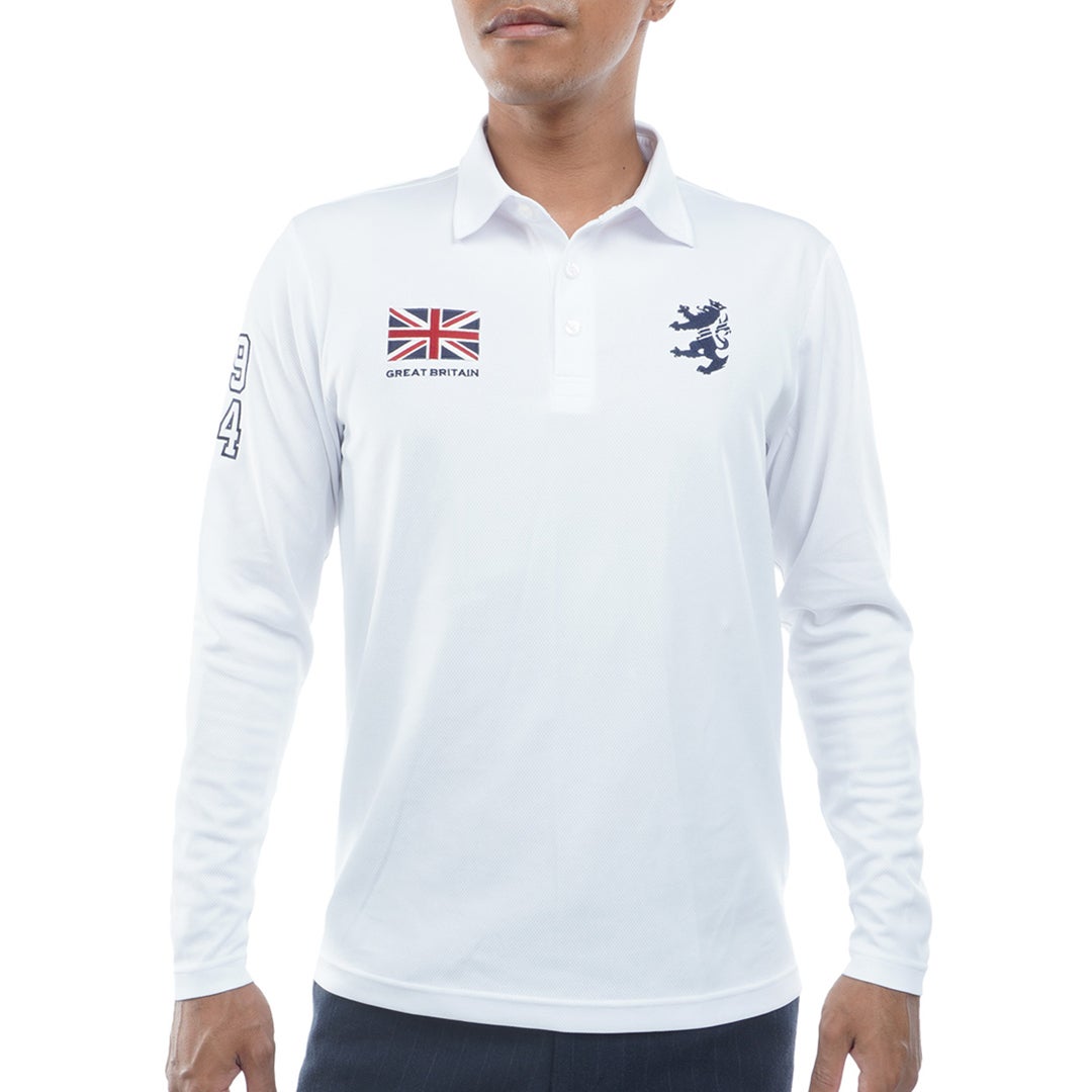 [アドミラル ゴルフ] Admiral GOLF メンズ フラッグ 長袖シャツ ADMA661 ホワイト　詳細