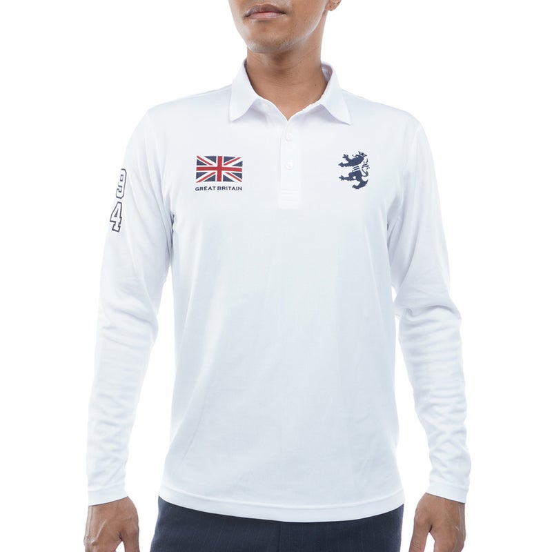 [アドミラル ゴルフ] Admiral GOLF メンズ フラッグ 長袖シャツ ADMA661 ホワイト　詳細