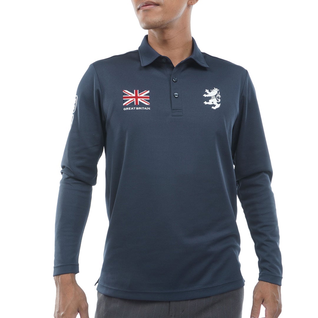 [アドミラル ゴルフ] Admiral GOLF メンズ フラッグ 長袖シャツ ADMA661 ネイビー　詳細