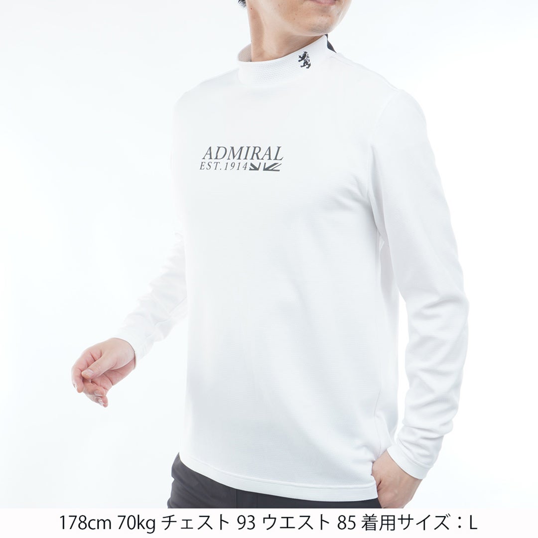 [アドミラル ゴルフ] Admiral GOLF メンズ フラッグ 長袖シャツ ADMA664 ホワイト　詳細1