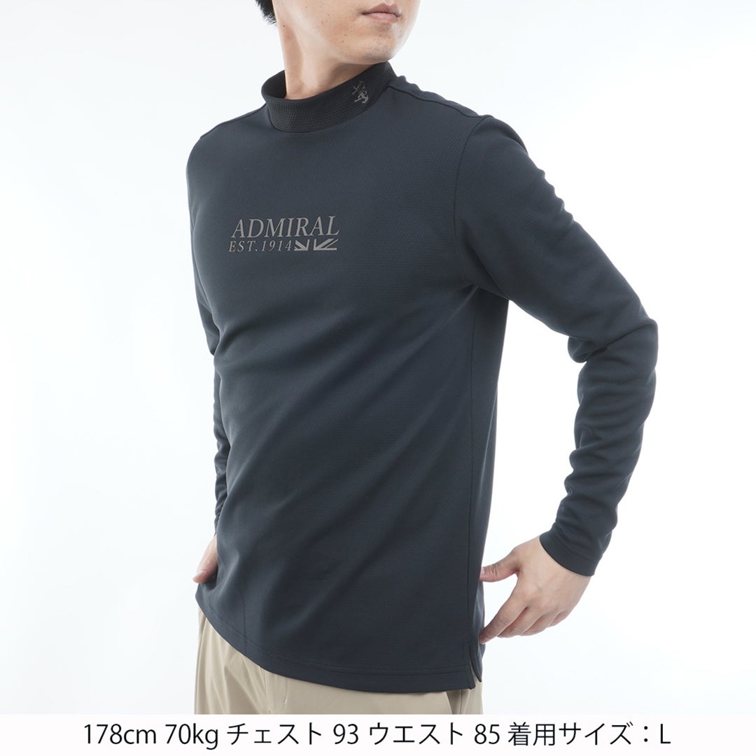 [アドミラル ゴルフ] Admiral GOLF メンズ フラッグ 長袖シャツ ADMA664 ブラック　詳細1
