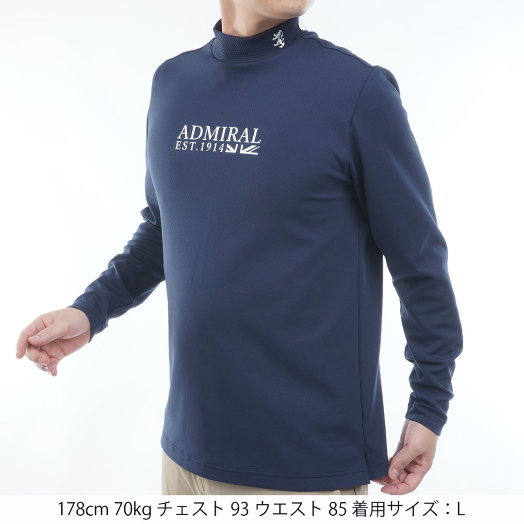 [アドミラル ゴルフ] Admiral GOLF メンズ フラッグ 長袖シャツ ADMA664 ネイビー　詳細1