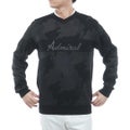  [アドミラル ゴルフ]　Admiral GOLF　メンズ カモフラージュ Vネックセーター  ADMA668 ブラック　詳細