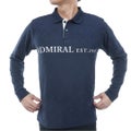  [アドミラル ゴルフ]　Admiral GOLF　メンズ ロゴ ジャガード 長袖シャツ  ADMA669 ネイビー　詳細