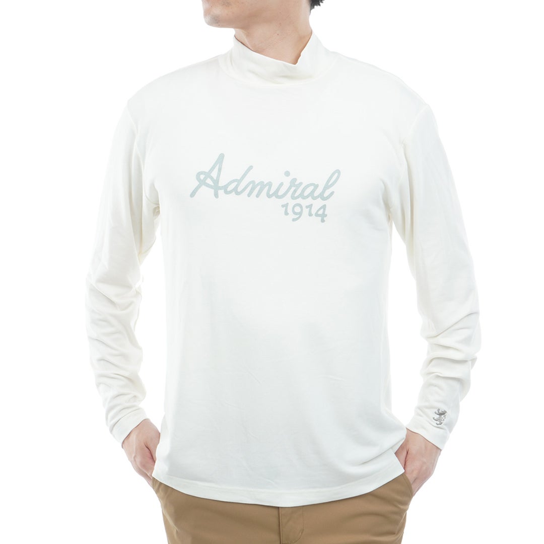 [アドミラル ゴルフ] Admiral GOLF メンズ スエード起毛 ハイネックシャツ ADMA670 オフホワイト　詳細