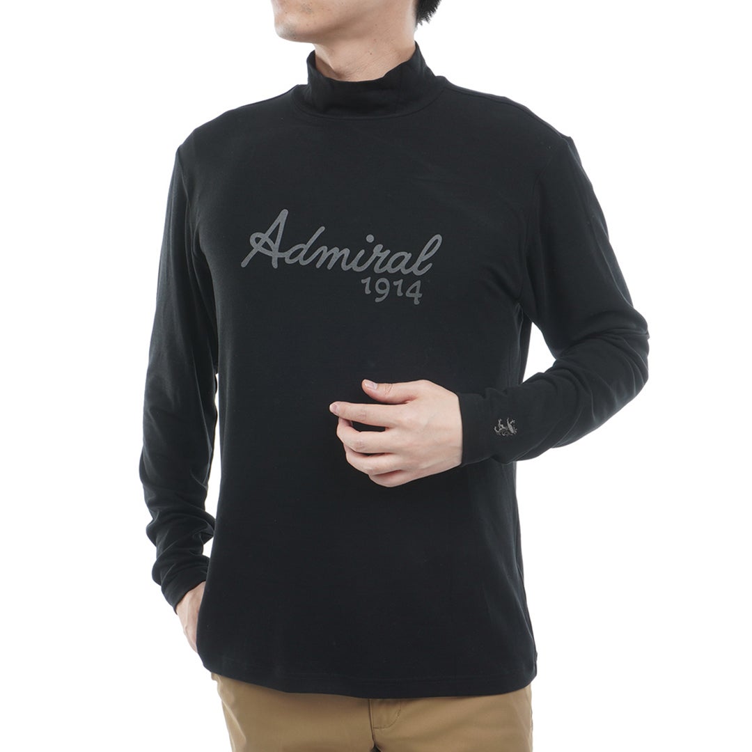 [アドミラル ゴルフ] Admiral GOLF メンズ スエード起毛 ハイネックシャツ ADMA670 ブラック　詳細