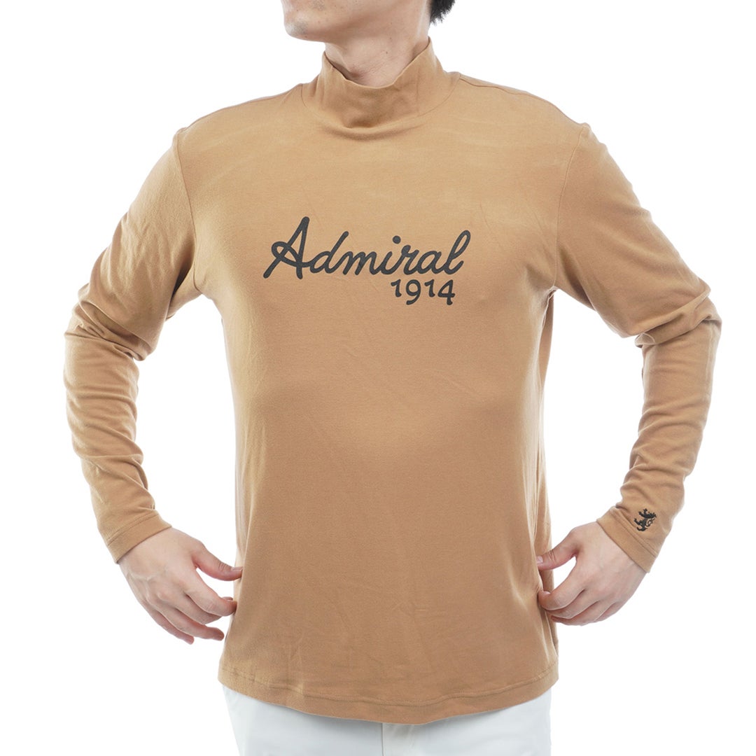 [アドミラル ゴルフ] Admiral GOLF メンズ スエード起毛 ハイネックシャツ ADMA670 ベージュ　詳細