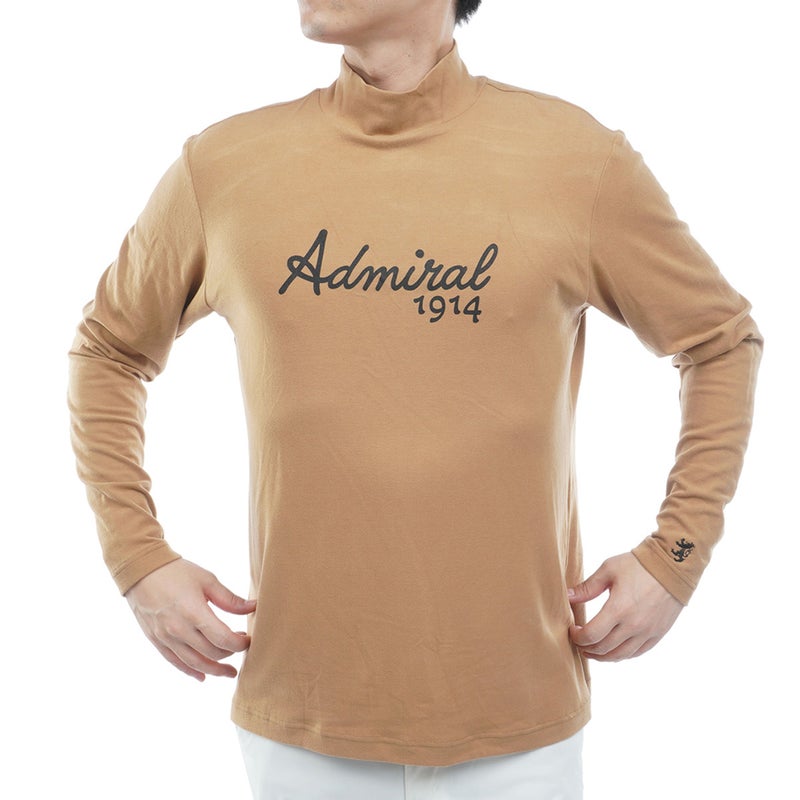 [アドミラル ゴルフ] Admiral GOLF メンズ スエード起毛 ハイネックシャツ ADMA670 ベージュ　詳細