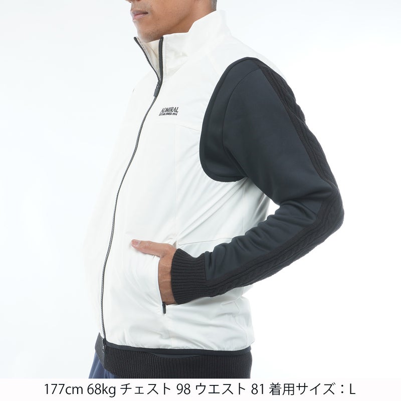[アドミラル ゴルフ]　Admiral GOLF　メンズ エアポカ パフォーマンス中綿ベスト　オフホワイト　詳細1